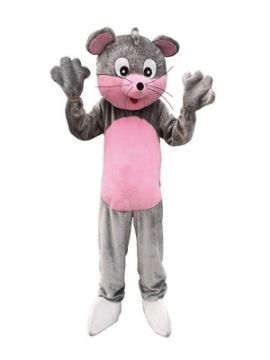 disfraz de mascota raton gris adulto