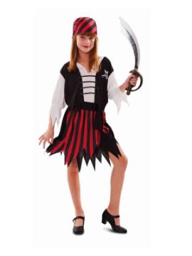 disfraz de pirata rayas para niña