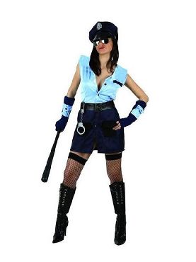 disfraz de policia americana mujer