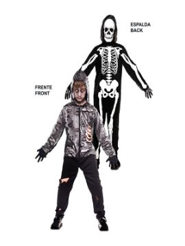 disfraz doble zombie y esqueleto infantil