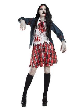 disfraz de colegiala zombie para mujer